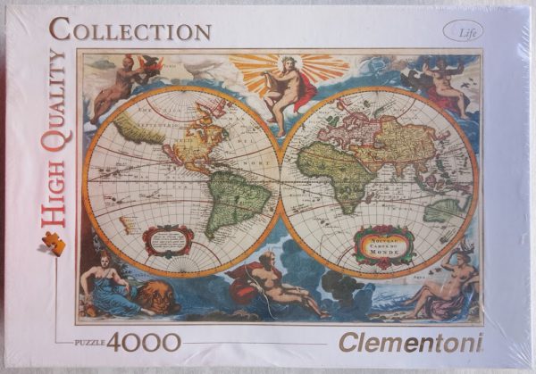 Image of the puzzle 4000, Clementoni, Old Map, Frederick de Wit, Factory Sealed, Picture of the box