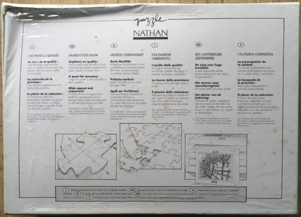 Image of the puzzle 4000, Nathan, Tahiti, Factory Sealed, Picture of the back