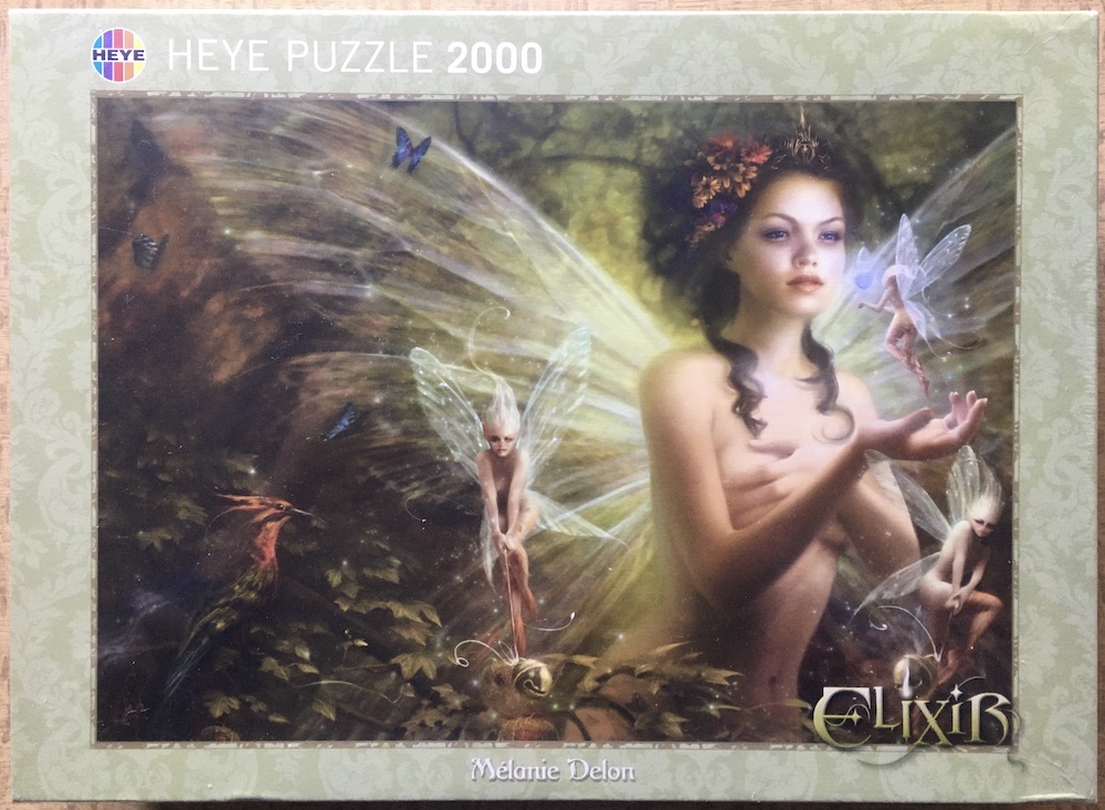 2000, Heye, Fairies, Mélanie Delon, Factory Sealed, 2026-03-05 Image of the puzzle 2000, Heye, Fairies, Mélanie Delon, Factory Sealed, Picture of the box