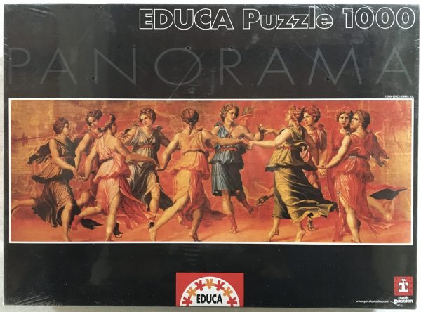 Image of the puzzle 1000, Educa, Dance of Apollo with the Muses, by Giulio Romano, Factory Sealed, Picture of the box