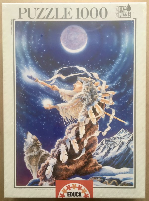 Image of the puzzle 1000, Educa, Charmer of Stars, by Sally Smith, Factory Sealed, Picture of the box