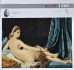 Image of the puzzle 1500, Art Stones, La Grande Odalisque, by Dominique Ingres, Sealed Bag, Picture of the box