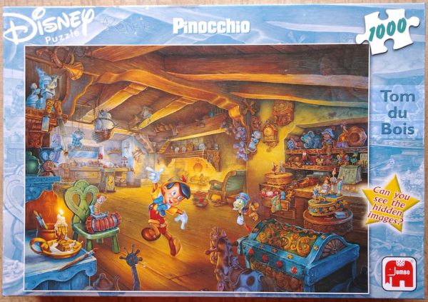 Image of the puzzle 1000, Jumbo, Pinocchio, by Tom duBois, Complete, Picture of the box