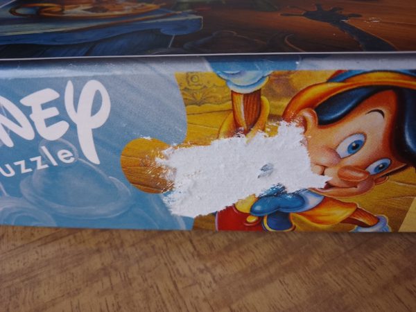 Image of the puzzle 1000, Jumbo, Pinocchio, by Tom duBois, Complete, Detail of the box