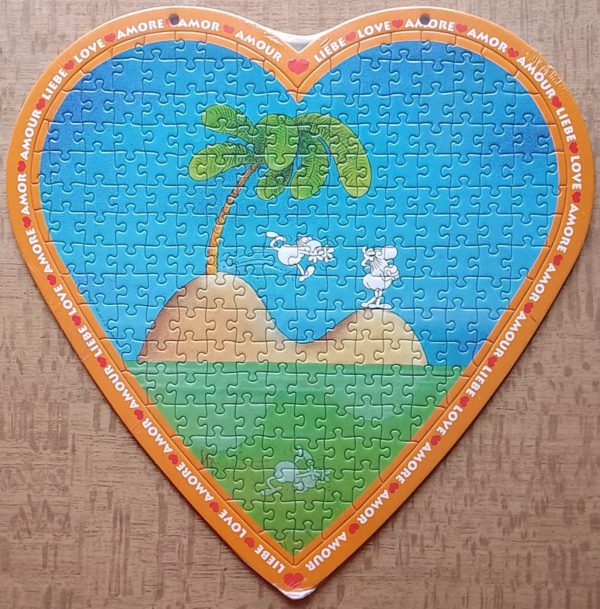 Image of the puzzle 215, Heye, Love Puzzle - Island Hoppy, by Guillermo Mordillo, Factory Sealed, Picture of the front