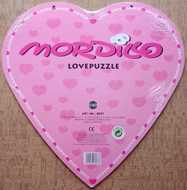 Image of the puzzle 215, Heye, Love Puzzle - Island Hoppy, by Guillermo Mordillo, Factory Sealed, Picture of the back