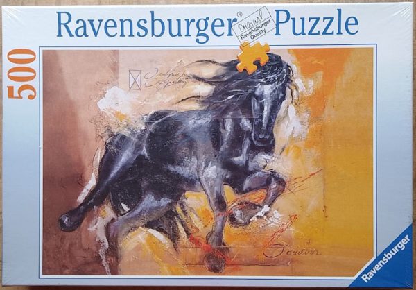 Image of the puzzle 500, Ravensburger, Fiery Stallion, by Joadoor, Factory Sealed, Picture of the box