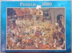 Image of the puzzle 1000, Innovakids, The Fight between Carnival and Lent, by Pieter Bruegel the Elder, Complete, Picture of the box