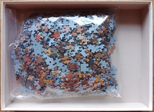 Image of the puzzle 1000, Innovakids, The Fight between Carnival and Lent, by Pieter Bruegel the Elder, Complete, Picture of the bag
