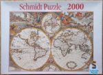 Image of the puzzle 2000, Schmidt, Ancient Map of the World, by Cornelis Danckerts II, Complete, Picture of the box