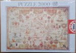 Image of the puzzle 2000, Educa, Mediterranean Sea, 1664, François Ollive, Factory Sealed, Picture of the box