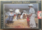 Image of the puzzle 1500, Educa, The Beach, by Charles Hoffbauer, Factory Sealed, Picture of the box