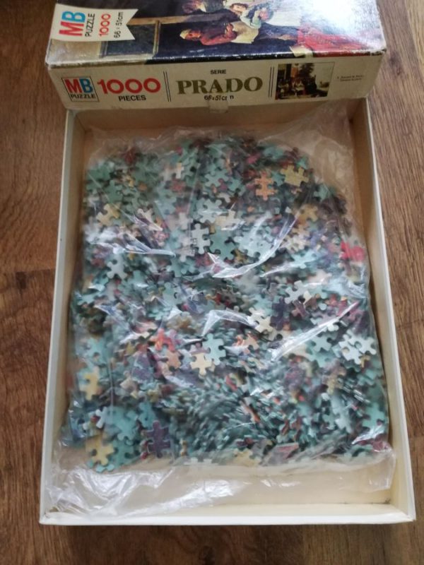 Image of the puzzle 1000, MB, The Feast of the Prodigal Son, by David Teniers the Youunger, Sealed Bag, Picture of the bag