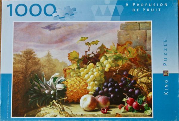 Image of the puzzle 1000, King, A Profusion of Fruit, by Eloise Harriet Stannard, Sealed Bag, Picture of the box