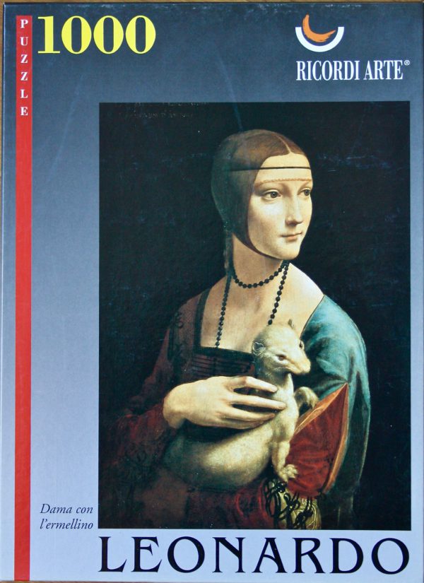 Image of the puzzle 1000, Ricordi, Lady with an Ermine, by Leonardo da Vinci, Sealed Bag, Picture of the box