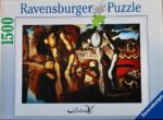 Image of the puzzle 1500, Ravensburger, The Metamorphosis of Narcissus, by Salvador Dali, Sealed Bag, Picture of the box
