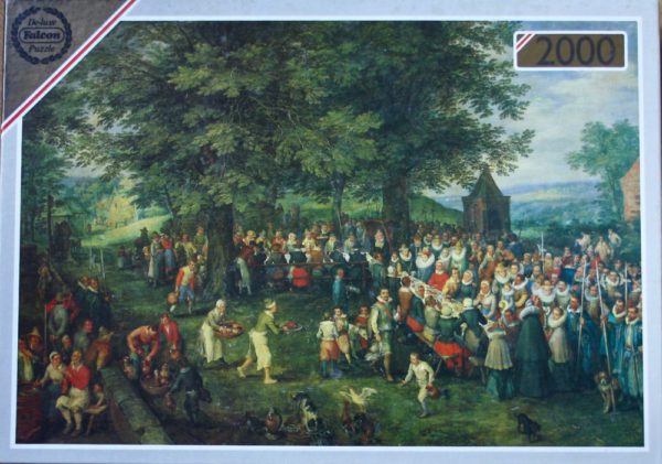 Image of the puzzle 2000, Falcon, The Wedding Feast, by Jan Brueghel the Elder, Sealed Bag, Picture of the box
