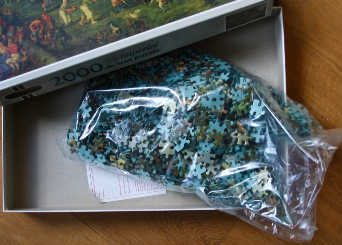 Image of the puzzle 2000, Falcon, The Wedding Feast, by Jan Brueghel the Elder, Sealed Bag, Picture of the bag