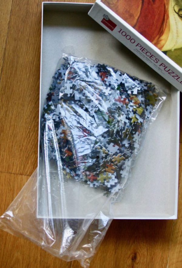 Image of the puzzle 1000, Piatnik, Girl with Straw Hat, by Friedrich von Amerling, Sealed Bag, Picture of the bag