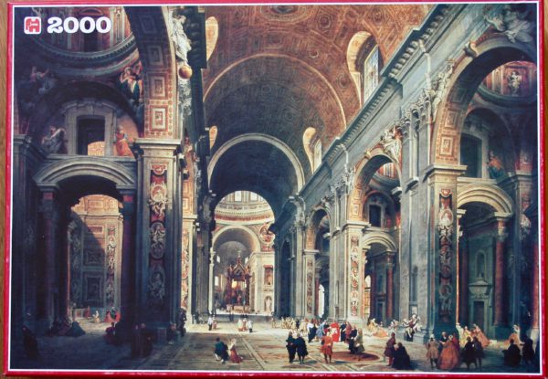 Image of the puzzle 2000, Jumbo, The Interior of Saint Peters, by Giovanni Paolo Panini, Sealed Bag, Picture of the box