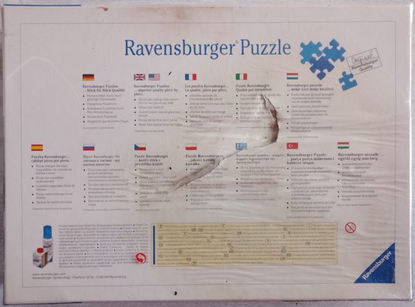 Image of the puzzle 1500, Ravensburger, In the Rain Forest, by Anne Didelot, Factory Sealed, Picture of the base