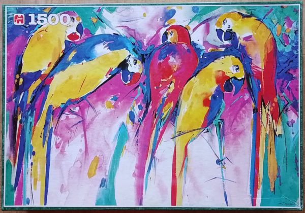 Image of the puzzle 1500, Jumbo, Birds, by Alfred Gockel, Complete, Picture of the box