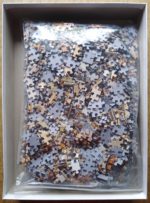 Image of the puzzle 1000x2, Jumbo, Carriage on the Bridge & Pharmacy, by Anton Pieck, Complete, Picture of the bag