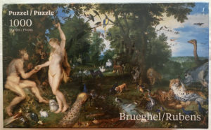 Image of the puzzle 1000, Puzzelman, The Garden of Eden with the Fall of Man, by Rubens & Brueghel, Sealed Bag, by Rubens & Brueghel, Factory Sealed, Picture of the box
