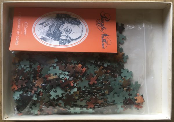 Image of the puzzle 500, Nathan, The Card Players, Paul Cézanne, Complete, Picture of the bag