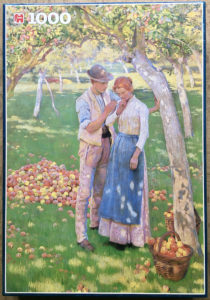 Image of the puzzle 1000, Jumbo, The Orchard, by Nelly Erichsen, Complete, Picture of the box