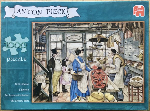 Image of the puzzle 1000, Jumbo, The Grocery Store, Anton Pieck, Complete, Picture of the box