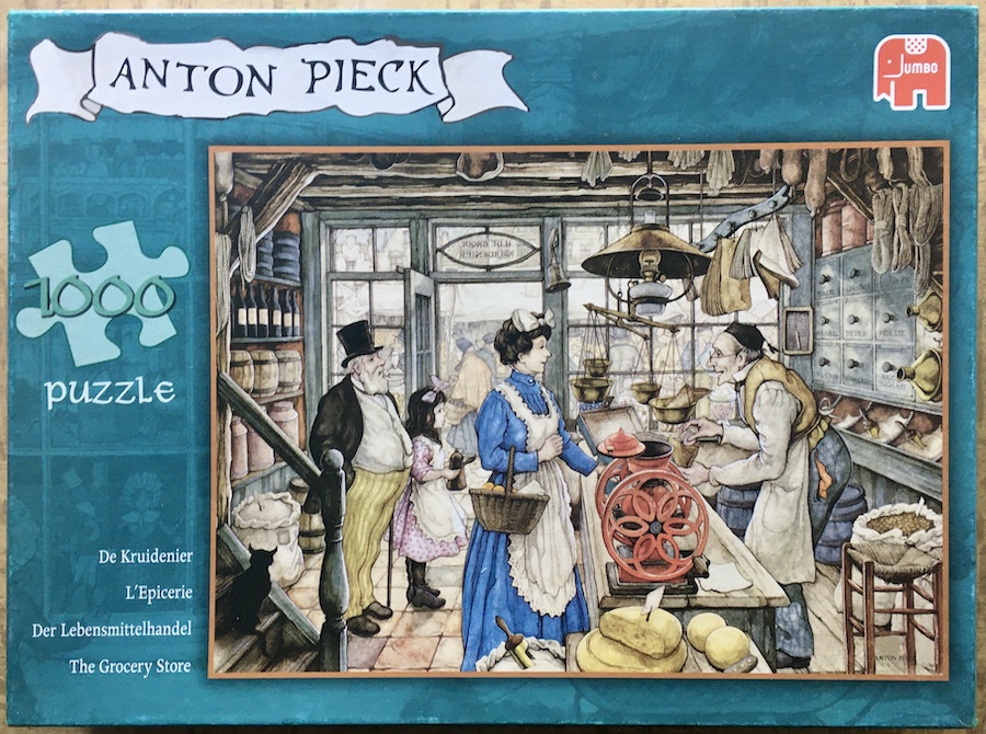 Puzzle Cuadro de diamantes Anton Pieck - Muž s ružami 40x50cm, 1 - 39  piezas