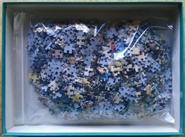 Image of the puzzle 1000, Jumbo, The Grocery Store, Anton Pieck, Complete, Picture of the bag