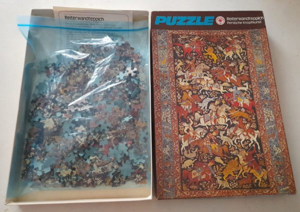 Image of the puzzle 500, ASS, Equestrian Tapestry, Complete, Picture of the bag