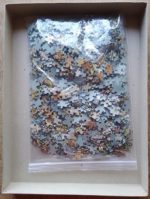 Image of the puzzle 750, Les Belles Images, Hiding in the Woods, by Gerda Muller, Complete, Picture of the bag