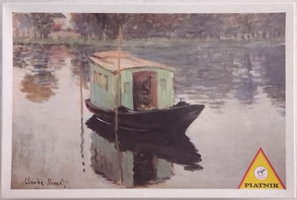 Image of the puzzle 750, Piatnik, The Studio Boat, by Claude Monet, Sealed Bag, Picture of the box