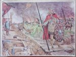 Image of the puzzle 1200, De Vuurbaak, The Vikings, by Joahn Herman Isings, Complete, Picture of the box