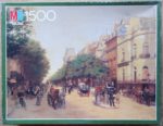 Image of the puzzle 1500, MB, Le Boulevard des Italiens, by Edmond Grandjean, Complete, Picture of the box