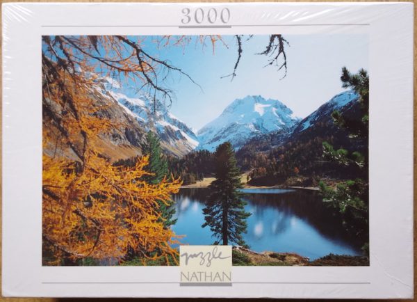 Image of the puzzle 3000, Nathan, Alpine Lake, Factory Sealed, Picture of the box