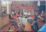 Image of the puzzle 2000, Ravensburger, The Happy Family, by Jan Steen, Picture of the box