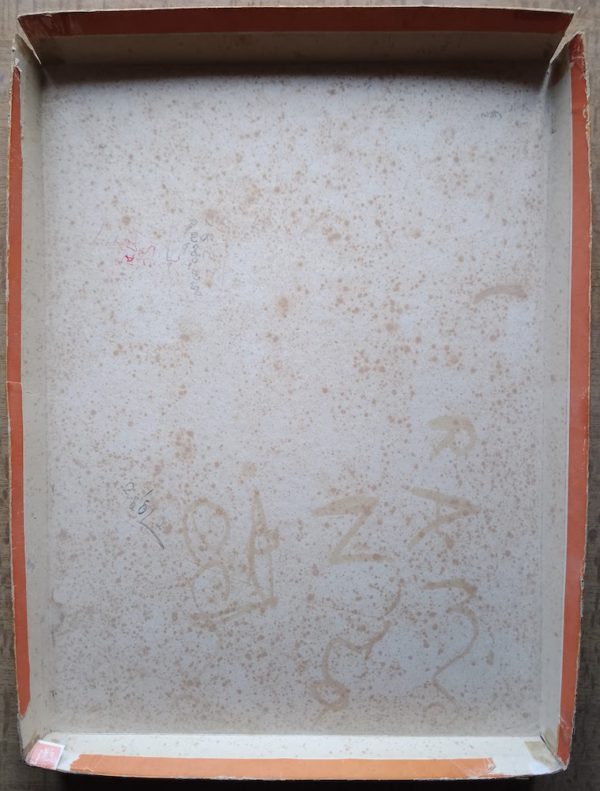 Image of the puzzle 1500, Educa, Girl at the Door, Incomplete, Picture of the box