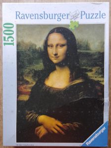 Image of the puzzle 1500, Ravensburger, Mona Lisa, Leonardo da Vinci, Sealed Bag, Picture of the box