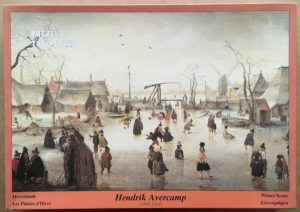 Image of the puzzle 1000, Mauritshuis, Winter Scene, by Hendrick Avercamp, Complete, Picture of the box