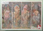 Image of the puzzle 6000, Nathan, The Four Times of the Day, by Alphonse Mucha, Sealed Bag, Picture of the box