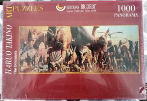 Image of the puzzle 1000, Ricordi, The Dinosaurs, by Haruo Takino, Picture of the box