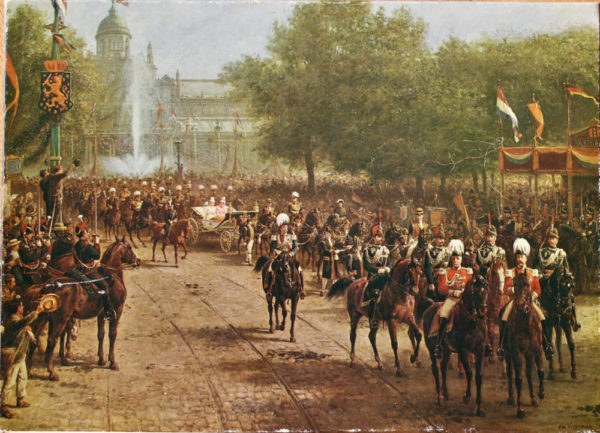 Image of the puzzle 1200, Vorsten Vandaag, The Frederiksplein, Amsterdam, during the Entry of Queen Wilhelmina, by Otto Eerelman, Sealed Bag, Picture of the box