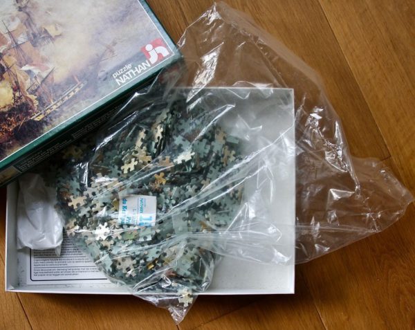 Image of the puzzle 1500, Nathan, The Kent captured by Surcouf, by Ambroise Louis Garneray, Sealed Bag, Pictue of the bag