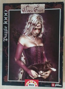 Image of the puzzle 1000, Educa, Angel of Death, by Victoria Francés, Sealed Bag, Picture of the box