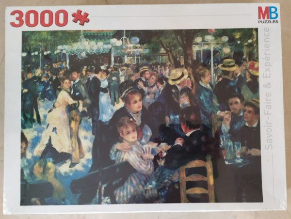 Image of the puzzle 3000, MB, Bal du Moulin de la Galette, by Pierre-Auguste Renoir, Factory Sealed, Picture of the box