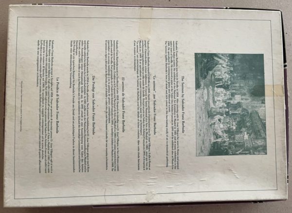 Image of the puzzle 3000, Falcon, The Sermon, by Salvador Sánchez Barbudo, Sealed Bag, Picture of the back